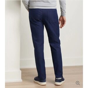 NEW Peter Millar Mens Pants Jeans 40x34 Blue Delvin Twill Five-Pocket Golf Chino